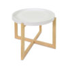 Kids Table White with Brown Leg