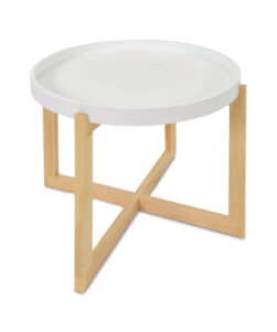 Kids Table White with Brown Leg