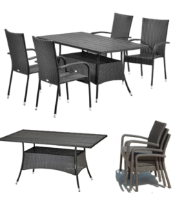 Outdoor Table Set with Chair 6 in 1