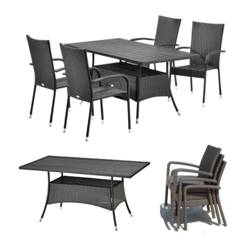 Outdoor Table Set with Chair 6 in 1